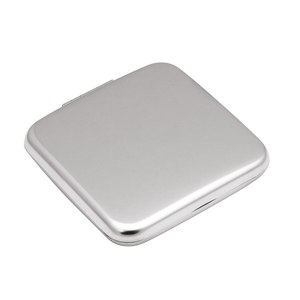 Miroir de maquillage miniature pliable en forme de cœur, miroir compact carré en acier pour le maquillage avec logo personnalisé imprimé - Product Image 3