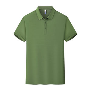 Camisa polo de color sólido de algodón de manga corta para uso diario hombres mujeres - Product Image 1