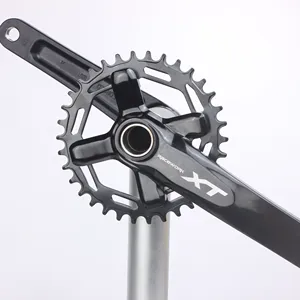 Cavalletto per bicicletta in lega di alluminio Hollowtech con fondo, manovella MTB, Shimano, 170mm, 175mm, nuovo