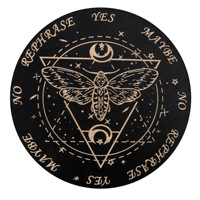 Art personnalisé radiesthésie en bois Divination lunes sorcellerie Wiccan autel fournitures année noir cristal pendule Laser décoratif