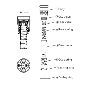 Wholesale Price Beer Keg Coupler S Type Spear Fitting