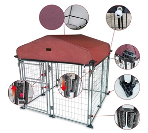 Vente en gros, haute qualité, populaire, toutes les tailles, extérieur, grands chenils pour chiens de compagnie, cages en métal - Product Image 3