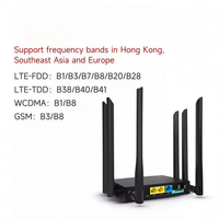 Router WiFi Industrial 4G LTE CPE de 300 Mbps y 2.4 GHz 802.11n, 3 Puertos, 6 Antenas de Alta Ganancia, Watchdog Integrado, VPN, Tarjeta SIM