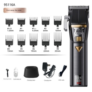 Cortapelos profesional Maglve Motor de alta velocidad Zero Gapped DLC T Blade Trimmer para barberos Fuente de alimentación USB - Product Image 4