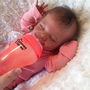 46CM tam vücut yeniden doğmuş bebek uyku nisan gülümseme bebek el yapımı yüksek kaliteli bebek gerçek yumuşak dokunmatik topluca bebek koleksiyon sanat - Product Image 1
