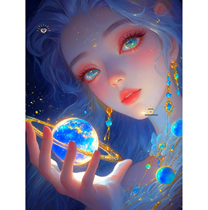 LS Custom 60x80CM Printed Canvas Painting Full Resin Round Drill 5D Diamond Painting Kit avec AB Fairy Beads Gem DIY Fun - Product Image 1