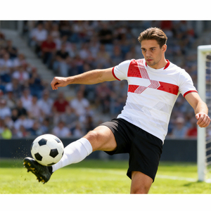 Maillot de football personnalisé de qualité OEM, imprimé par sublimation, séchage rapide, respirant, avec logo personnalisé, unisexe, pour entraînement et matchs, vêtements de football - Product Image 6