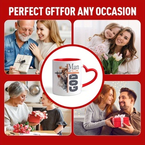 Tasse en céramique religieuse de marque Diytree de 11 oz avec croix de lion de la foi chrétienne et message "Fils de Dieu" pour un cadeau de mariage - Product Image 6