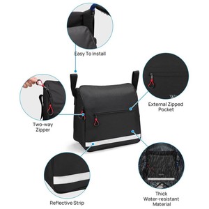 Bolsa de Almacenamiento Colgante para Silla de Ruedas, de Gran Capacidad, Rectangular, con Gancho, de Tela de Poliéster, para Viajes - Product Image 2