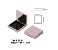 Palette de fards à paupières mini carrée en gros, petite boîte vide pour blush, conteneur en plastique ABS pour illuminateur, emballage cosmétique