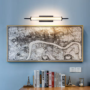 Lámpara de espejo Led minimalista dorada moderna para dormitorio, sala de estar, baño, pasillo, iluminación de pared interior - Product Image 3