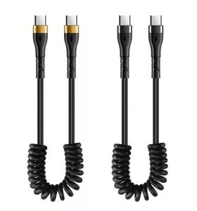 120W Fast Charging <b>Type</b> <b>C</b> to <b>Type</b> <b>C</b> Cable Quick Charge Cable Data Transfer Spring Wire USB-<b>C</b> Power <b>Adapter</b> Cables - Product Image 1