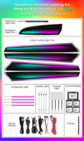 Kit d'éclairage d'ambiance ICarsin OEM X3 X4 pour BMW F25 F26 2012-2017, éclairage LED intérieur, garniture, symphonie de couleurs, accessoires