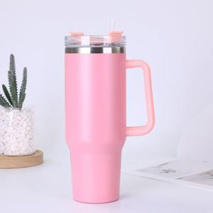 Gobelet de voyage isotherme H1.0 avec poignée, 40 oz, double paroi, couvercle, paille, antidérapant, couleur personnalisée OEM - Product Image 5