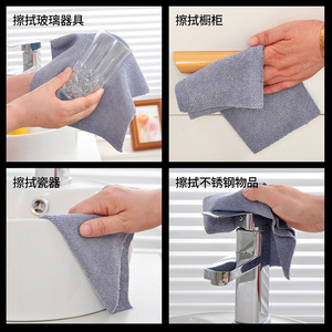 Chiffon de nettoyage en microfibre Cleanliness For A Lifetime, 20x20cm, 25x25cm, 30x30cm, sans peluches, pour cuisine, vaisselle, polyvalent, couleur unie - Product Image 4