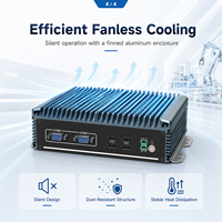 Mini PC Robusto sin Ventilador con Doble LAN, 6 Puertos COM, USB, HD, VGA, SSD para Kiosco, Gateway, Compatible con Windows y Linux