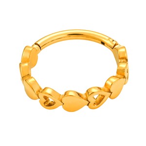 Anillo de Acero Inoxidable para Nariz, <span class=keywords><strong>Piercing</strong></span> <span class=keywords><strong>Daith</strong></span>, Joyería en Forma de Corazón con Bisagras, Septum, Joyería PARA EL Cuerpo - Product Image 4