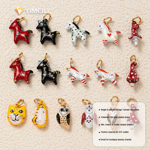 จี้ห้อยคอรูปยูนิคอร์น นกฮูก <span class=keywords><strong>เห็ด</strong></span> และแมว น่ารัก กันน้ำ <span class=keywords><strong>ทำ</strong></span>จากทองเหลืองเคลือบสี จาก YIMEIL&Fashion - Product Image 1