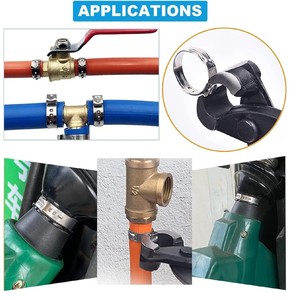 Stainless Steel <b>Hose</b> <b>Clamps</b> 170Pcs 6-25.6mm Constant Tension For Repair Replace - Product Image 5