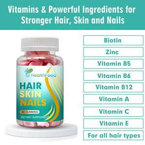 Hair Health <b>Gummies</b> with <b>Biotin</b> Vitamins and Zinc for Stronger Hair Radiant Skin and Healthy Nails Beauty products - Product Image 6