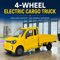 Camionnette électrique à 4 roues avec cabine entièrement fermée, véhicule utilitaire de transport de marchandises pour l'agriculture