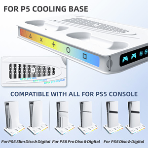 Rgb siêu mỏng đứng trạm làm mát cho ps5/ps5 Slim/ps5pro đĩa kỹ thuật số giao diện điều khiển sạc đứng sạc ps5 điều khiển sạc - Product Image 4