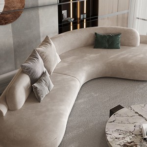 Sofá Esquinero Minimalista Italiano, Sofá Moderno de Tela para Sala de Estar, Salón de Belleza, Oficina, Área de Recepción, Muebles de Sala de Estar - Product Image 4