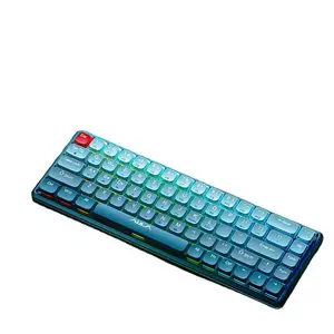 Low Axis Mechanical Keyboard 68 Keys RGB 2.4G/BT/Wired 3-Mode Connection Metal Body True Mechanical Gaming Keyboard