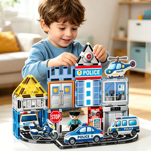 Bloques de Construcción de 7.5 cm, Rompecabezas Educativo 3D STEM de 33 Piezas, Estación de Policía - Product Image 2