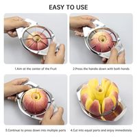 Hoge Kwaliteit Roestvrijstalen Appelsnijder Grote Corer Cutter Met Handvat Veelzijdige Metalen Fruit & Groente Gereedschap Aardappelen Appels