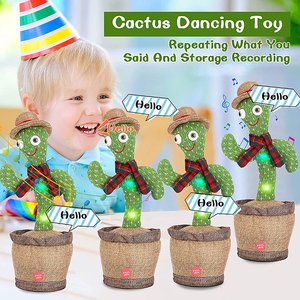 Juguetes <span class=keywords><strong>de</strong></span> Cactus Bailarines y Habladores con Luces LED, Canto y Grabación, Peluche Súper Suave, Música, Juguete OEM/ODM, Regalo Divertido para Niños - Product Image 3