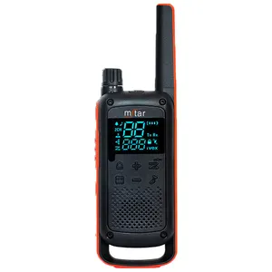 Walkie-talkie de rádio portátil t82, anel de pareamento fácil, usb preto, para uso ao ar livre, com carregamento