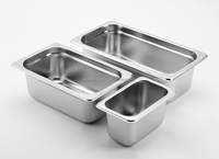 Bac GN en acier inoxydable, récipient alimentaire commercial, bac de restauration pour hôtel, restaurant, cuisine