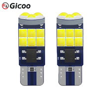 Ampoules LED en aluminium GICOO T10, super lumineuses, sans erreur Canbus, 12V 2W, multicolores, universelles, pour éclairage intérieur de voiture, lampe de lecture, lampe de dôme