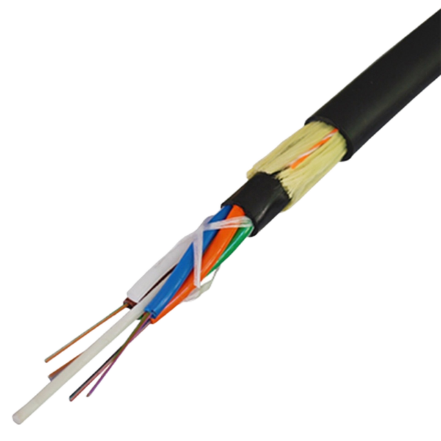 Black PE Project and Single Mode Outdoor FRP Loose Tube Stranded ADSS Fiber Optic Cable
