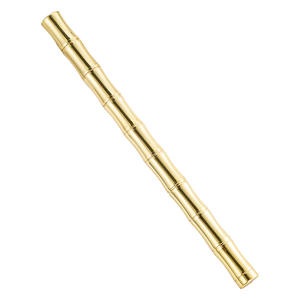 Stylo à encre gel en laiton style bambou, personnalisable en gros avec logo imprimable pour signature professionnelle et promotionnelle - Product Image 5