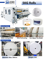 Máquina Automática para Fabricar Papel Higiénico con Cortadora y Rebobinadora de Papel, PLC y Motor, Línea de Producción de Alta Calidad