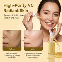 Sérum en Capsules à Haute Pureté de Vitamine C et Niacinamide, Sérum Éclaircissant et Blanchissant à la Vitamine C Intense