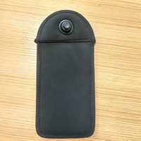 Sac de téléphone portable spécial à boucle magnétique dissimulée, motif rayures rectangulaires, pochette de rangement anti-caméra espion pour salle de classe