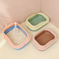 Bac à litière semi-fermé pour chat, contrôle des odeurs, petite taille pour chaton, anti-odeur, toilette pour chat d'intérieur, fournitures pour animaux de compagnie