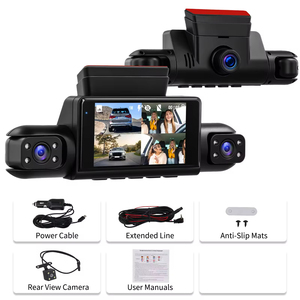 Caméra embarquée Podofo 4 objectifs DVR 3'' 1080P avec enregistrement en boucle, détection de mouvement, vision nocturne, capteur G, vente en gros OEM - Product Image 6