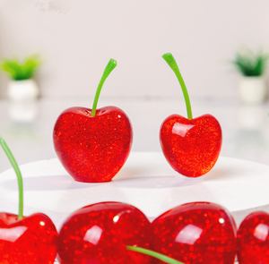<span class=keywords><strong>Abalorios</strong></span> de resina <span class=keywords><strong>3D</strong></span> con forma de cereza para manualidades, dijes de resina de frutas para accesorios de bricolaje para pendientes y collares, dijes creativos de comida en miniatura - Product Image 1