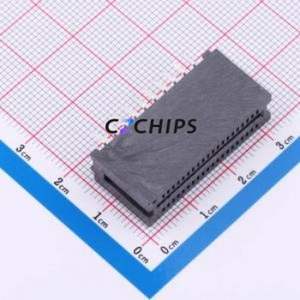 HED40LP03BK Gold Finger Connector Through hole Component (THT),P=1.27mm Connector EDGE SLOT 1.27mm 40P Through Hole - Product Image 1