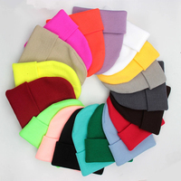 Bonnet Unisexe Solide Automne Hiver Doux et Chaud en Tricot pour Hommes et Femmes, Bonnets de Ski Multicolores