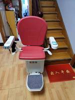 Chaise élévatrice électrique, siège incurvé, rampe pour escaliers, sans barrière, pour villa