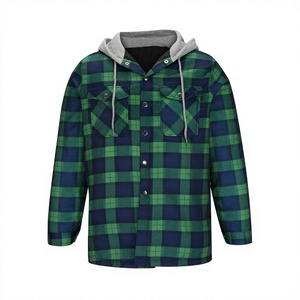 Nouvelle Arrivée Chemise à Carreaux Décontractée Chic pour Homme à Manches Longues 100% Coton Flanelle Matelassée Boutonnée Respirante Teinte en Fil Anti-Plis - Product Image 1
