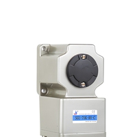JIUHONG 150W 150K Motor Induksi AC Satu Fasa 220V Kompak Sudut Kanan Poros Padat Berongga Torsi Tinggi Tahan Tetes dengan Gear