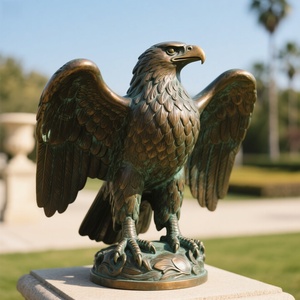 تمثال صقر برونزي مخصص كبير الحجم للحدائق الخارجية، منحوتة نسر طائر للديكور الديني في الحدائق، ماركة JZ - Product Image 2