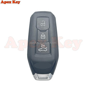 Boîtier de remplacement de clé de voiture ABS noir de haute qualité pour Audi avec 3 boutons et autocollants - Product Image 4