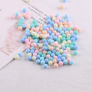 Acrylic Round <b>Beads</b> 6mm Plastic <b>Loose</b> <b>Beads</b> For Jewelry Making DIY Accessories - Product Image 2